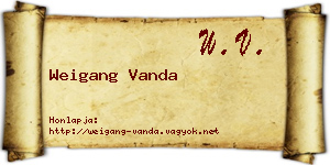 Weigang Vanda névjegykártya